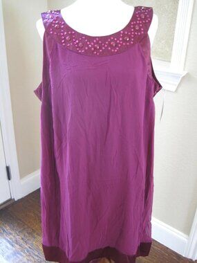 NWT Signature Woman by Robbie Bee Dress Magenta Size 22W